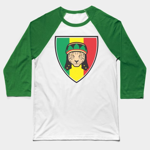 Reggae Leopard Baseball T-Shirt by ziiziilah